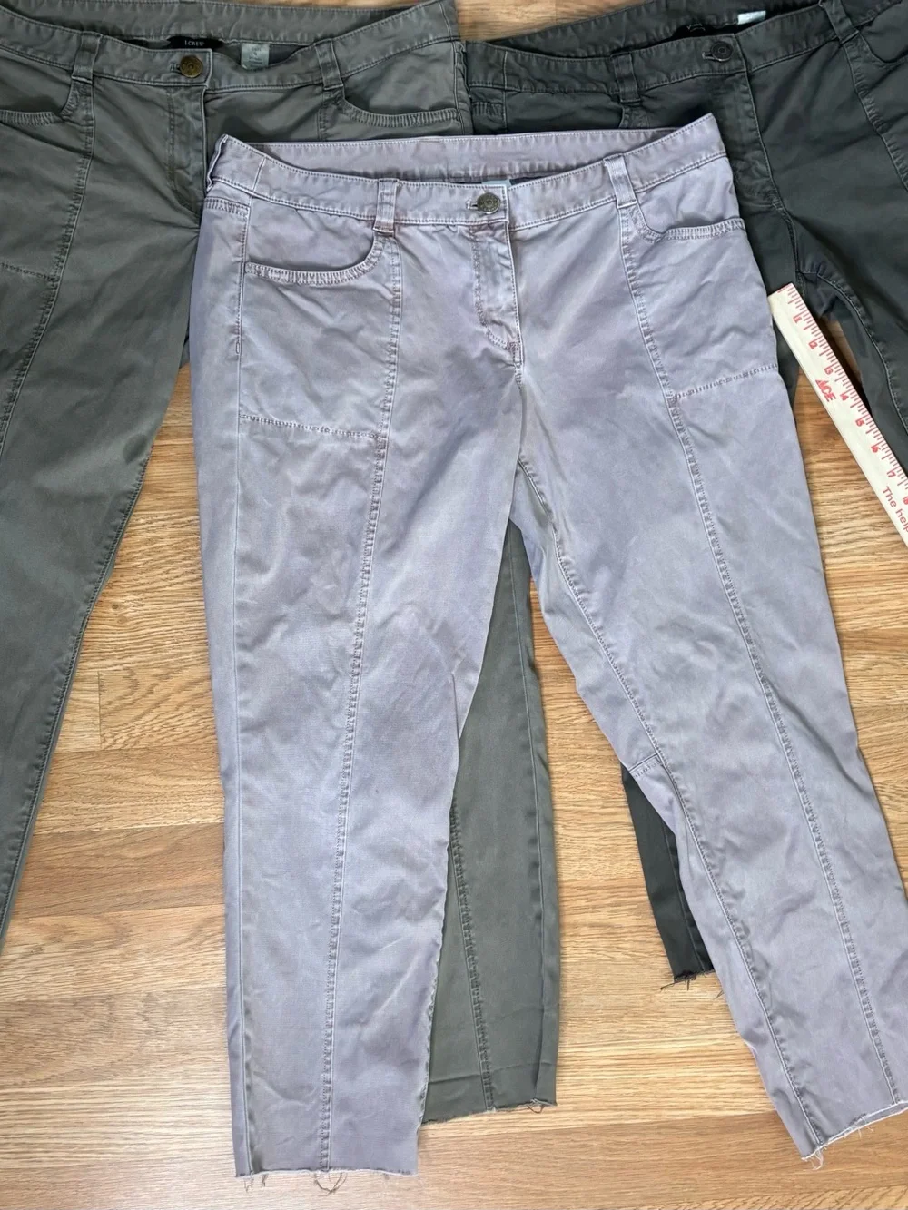 J. Crew Women’s Mix Lot 6 Pair Pants Sz 10 (3), 32, 30, 12P green, blue, purple